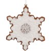Clayre & Eef Décoration Suspension Flocon de Neige 9x10 cm