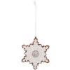 Clayre & Eef Décoration Suspension Flocon de Neige 9x10 cm