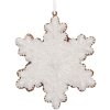 Clayre & Eef 6PR5358 Décoration Suspendue Flocon de Neige Blanc & Marron