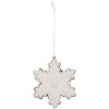 Clayre & Eef 6PR5358 Décoration Suspendue Flocon de Neige Blanc & Marron