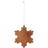 Clayre & Eef 6PR5358 Décoration Suspendue Flocon de Neige Blanc & Marron