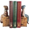Clayre & Eef 6PR5556 Supports à livres marron & bleu (2)