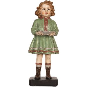 Décoration Enfant Clayre & Eef 9x8x21 cm Vert-Beige