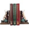 Clayre & Eef 6PR5574 Supports à Livres Set de 2 Marron/Beige 24x11x17 cm