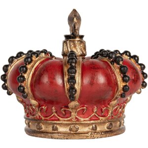 Clayre & Eef Décoration Couronne 13x11 cm Rouge-Or