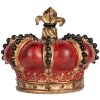 Clayre & Eef Décoration Couronne 13x11 cm Rouge-Or