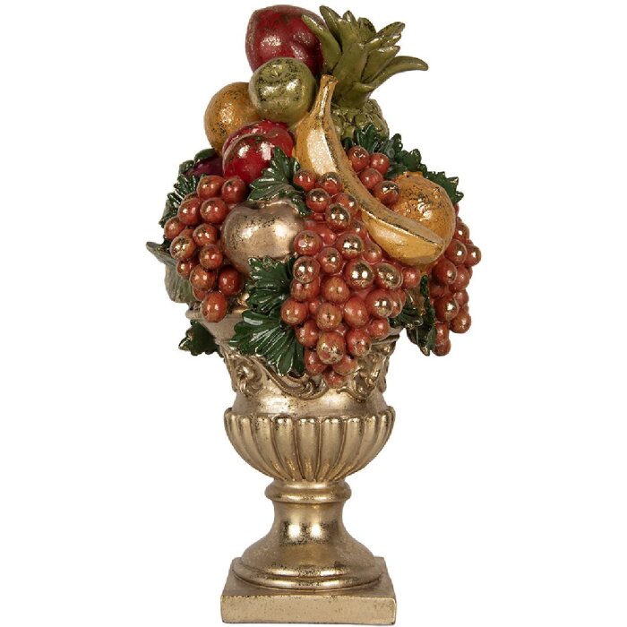 Clayre & Eef 6PR5585 Coupe à Fruits Dorée 25x24x44 cm