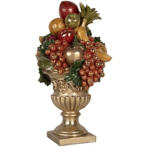Clayre & Eef 6PR5585 Coupe à Fruits Dorée 25x24x44 cm