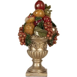 Clayre & Eef 6PR5585 Coupe à Fruits Dorée 25x24x44 cm