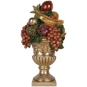 Clayre & Eef 6PR5585 Coupe à Fruits Dorée 25x24x44 cm