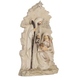 Groupe de Noël Clayre & Eef 15x7x24 cm Beige/Blanc