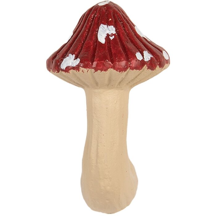 Clayre & Eef 66263 Bouton de Porte Rouge-Beige 3x4x6 cm