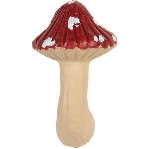 Clayre & Eef 66263 Bouton de Porte Rouge-Beige 3x4x6 cm