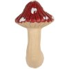 Clayre & Eef 66263 Bouton de Porte Rouge-Beige 3x4x6 cm