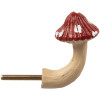 Clayre & Eef 66263 Bouton de Porte Rouge-Beige 3x4x6 cm
