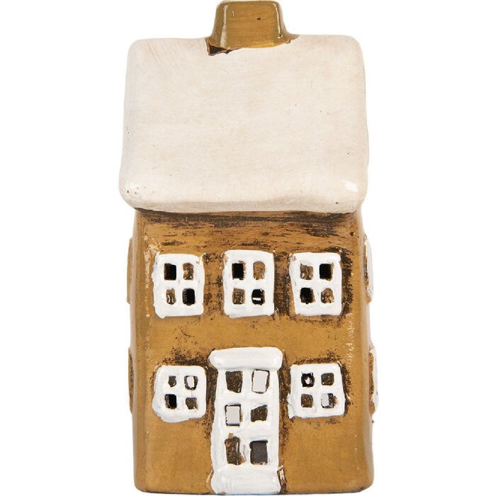 Clayre & Eef 6CE2183 Maison Décorative Noël 8x7x15 cm Braun Beige