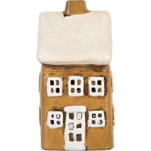 Clayre & Eef 6CE2183 Maison Décorative Noël 8x7x15 cm Braun Beige