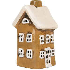 Clayre & Eef 6CE2183 Maison Décorative Noël 8x7x15 cm Braun Beige
