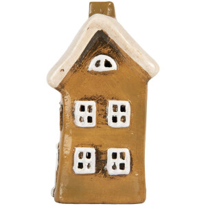 Clayre & Eef 6CE2183 Maison Décorative Noël 8x7x15 cm Braun Beige