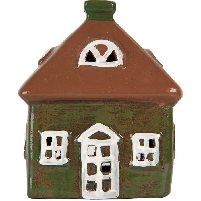 Décoration Maison Clayre & Eef 12x9x14 cm Vert-Brun