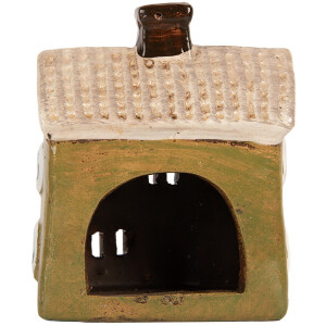 Clayre & Eef 6CE2188 Maison Décoration 11x7x13 cm Vert Beige Céramique