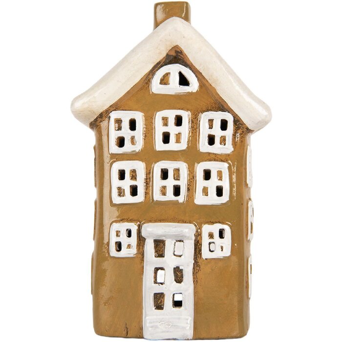 Clayre & Eef 6CE2194 Maison Décorative 12x8x19 cm Braun-Beige