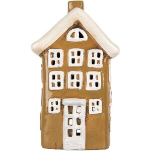 Clayre & Eef 6CE2194 Maison Décorative 12x8x19 cm Braun-Beige