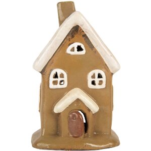 Clayre & Eef 6CE2195 Maison Décoration 10x10x16 cm Brun-Beige