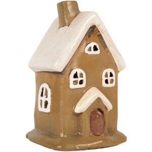 Clayre & Eef 6CE2195 Maison Décoration 10x10x16 cm Brun-Beige