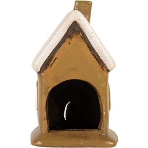 Clayre & Eef 6CE2195 Maison Décoration 10x10x16 cm Brun-Beige