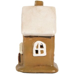 Clayre & Eef 6CE2195 Maison Décoration 10x10x16 cm Brun-Beige