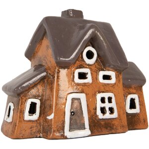 Clayre & Eef Maison Décoration Orange Gris 20x11x16 cm