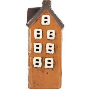 Clayre & Eef Maison Décorative Orange & Gris 12x10x23 cm