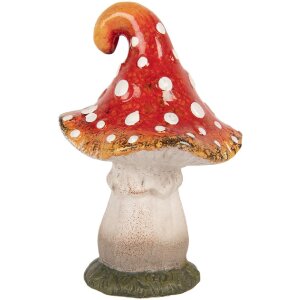 Clayre & Eef 6CE2205 champignon décoratif céramique rouge blanc 11x11x16 cm