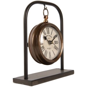 Clayre & Eef 6KL0836 Horloge de Table Vintage 14x5x16 cm