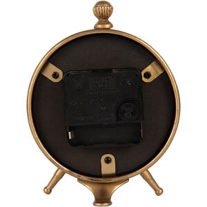 Clayre & Eef 6KL0837 horloge de table fer verre dorée 11x5x15 cm 1xAA