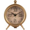 Clayre & Eef 6KL0837 horloge de table fer verre dorée 11x5x15 cm 1xAA