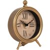 Clayre & Eef 6KL0837 horloge de table fer verre dorée 11x5x15 cm 1xAA