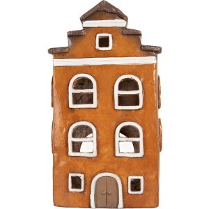 Clayre & Eef 6MG0124 Maison Décoration 20x15x34 cm Orange Gris