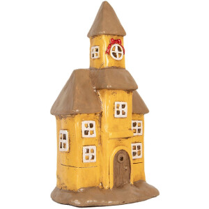 Clayre & Eef 6MG0127 Maison Décorative Jaune-Brun 23x17x43 cm