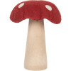 Champignon en feutre Clayre & Eef 14x14x17 cm Rouge-Marron