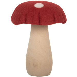Champignon en feutre Clayre & Eef 66304 12x12x15 cm