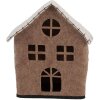 Clayre & Eef Maison en Feutre 17x9x19 cm Marron et Blanc