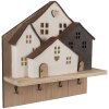 Clayre & Eef 66307 Patère Maisons en Feutre 40x13x40 cm
