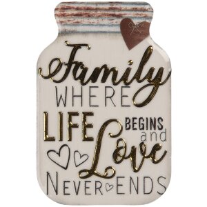 Clayre & Eef 66371 Aimant Décoratif 5x1x8 cm Blanc-Or
