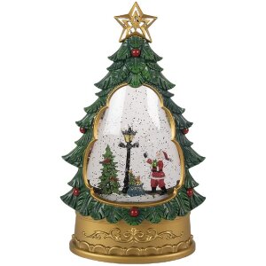 Clayre & Eef 66407 Décoration Sapin de Noël Père Noël 17x9x28 cm