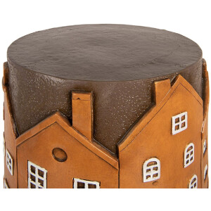 Table de plante Clayre & Eef 6MG0128 Ø 39x39 cm Orange Gris