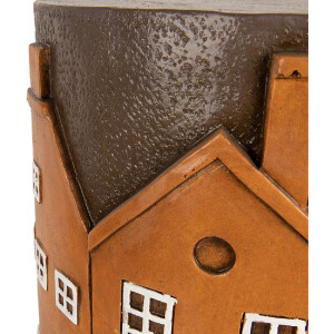 Table de plante Clayre & Eef 6MG0128 Ø 39x39 cm Orange Gris