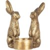Clayre & Eef Bougeoir Lapin Doré 10x8x12 cm