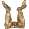 Clayre & Eef Bougeoir Lapin Doré 10x8x12 cm